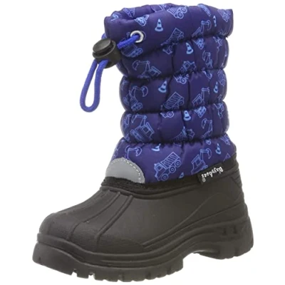 Abbildung von Playshoes Unisex Kinder Winter Bootie Gefütterte Winterstiefel mit warmen Innenfutter, Farbe: Blau, Größe: 20/21, wasserabweisendes Material, 193014 11 20/21