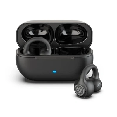 Abbildung von JLab Flex Open Ear Kopfhörer Earbuds, Manschetten Design Clip On Kopfhörer, 21 Stunden Akkulaufzeit, Headphones Mit Bluetooth Multipoint, MEMS Mikrofon, App Anpassen Schwarz
