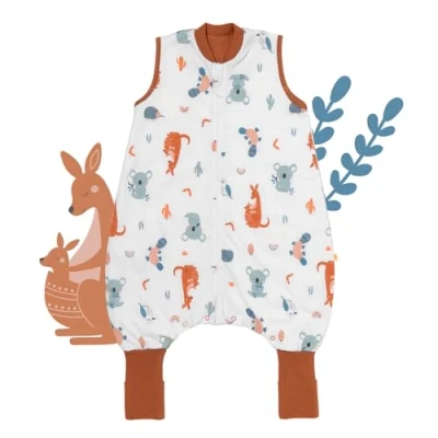 Abbildung von schlummersack Schlafsack mit Füßen Sommer 1 Tog 100 cm dünn Känguru Kinder Beinen und verlängerten Bündchen für eine Körpergröße 110cm