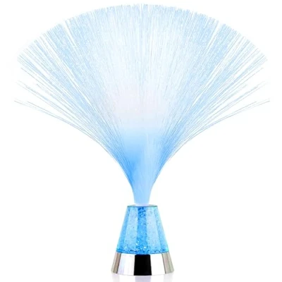 Abbildung von The Glowhouse Eiskristall Glasfaserlampe 34,5 cm (13,5“) Blau