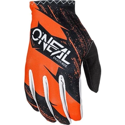 Abbildung von O&#039;NEAL Fahrrad &amp; Motocross Handschuhe Kinder MX MTB DH FR Downhill Freeride Langlebige, Flexible Materialien, belüftete Handoberseite Matrix Youth Glove Burnout Schwarz Orange Größe M