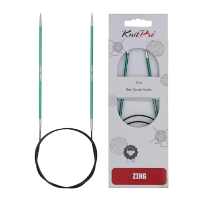 Abbildung von KnitPro K47095 Rundstricknadel, Metal, Grün, 60cm / 3mm