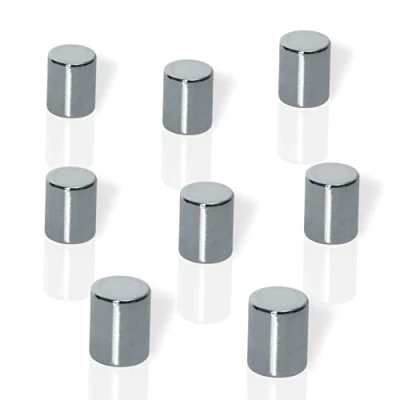 Abbildung von Sigel B3103 NeoDym Magnete BeBoard für Glas Magnettafeln, Whiteboards, stark, 8er Set, Zylinderform, Ø 8x10 mm, silber, Kühlschränke