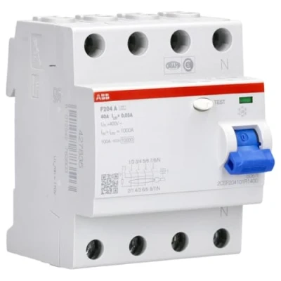 Abbildung von ABB F200 RCCB, 4 polig, 40A, 30mA Typ A CE 400V ac