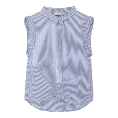Abbildung von Name it Nkffemma Capsl Shirt Top für Kinder, Größe: 134/140, Dusty blue