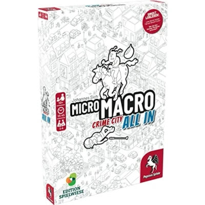 Abbildung von Pegasus/Spielwiese 59062G MicroMacro: Crime City 3 All In (Edition Spielwiese), Schwarz weiß metropole