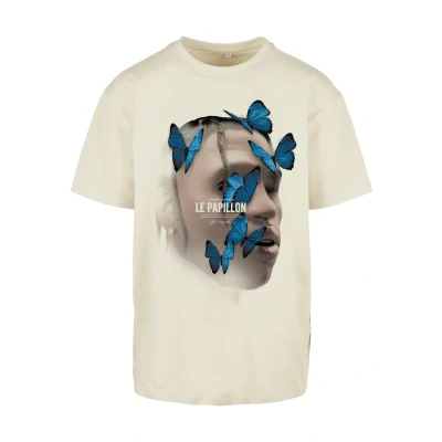 Abbildung von Upscale by Mister Tee LE Papillon Oversize Tshirt print, Größe: Small, Sand