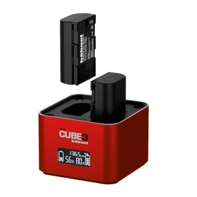 Abbildung von Hähnel ProCube3 Für Canon DSLR Duo Ladegerät Schnelleres Aufladen USB Typ C Eingang