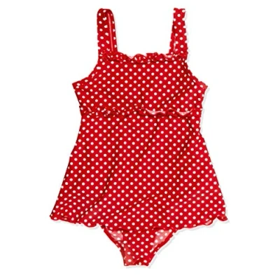 Abbildung von Playshoes UV Schutz Badeanzug Mädchen Schwimmanzug Badebekleidung, Punkte mit Rock, 122/128