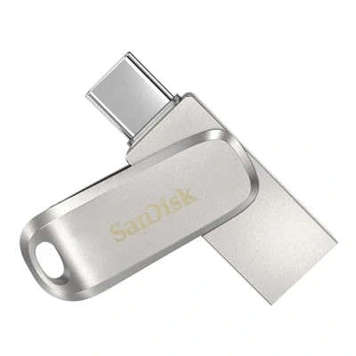 Abbildung von SanDisk Ultra Dual Drive Luxe USB Type C Laufwerk Smartphone Speicher 1 TB (Mobiler Speicher, 3.2 Gen 1, drehbares Design, 400 MB/s Lesen, Laufwerk, automatisches Backup)