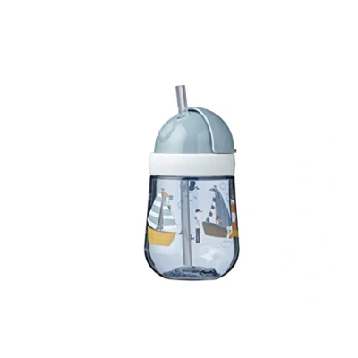 Abbildung von Mepal Strohhalmbecher Mio Kleinkind Strohhalm Becher ab 9 Monaten Auslaufsichere Trinkflasche für Kleinkinder Spülmaschinengeeignet &amp; BPA frei 300ml Sailors Bay