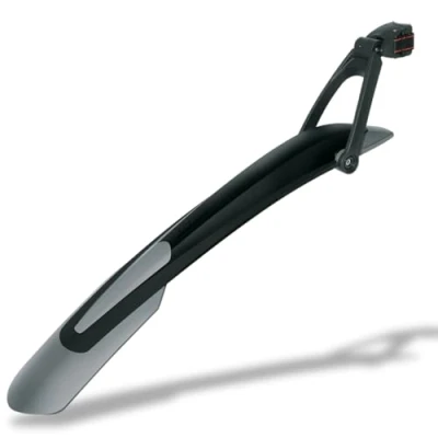 Abbildung von SKS GERMANY X BLADE 29&quot; 27,5&quot; PLUS Hinterrad Schutzblech für Mountainbike, Fahrradzubehör (Radschutz mit Quick Release Befestigung, 2 Gelenk Technik, bis max. 3.0 Zoll Reifenbreite), schwarz / grau, 11101