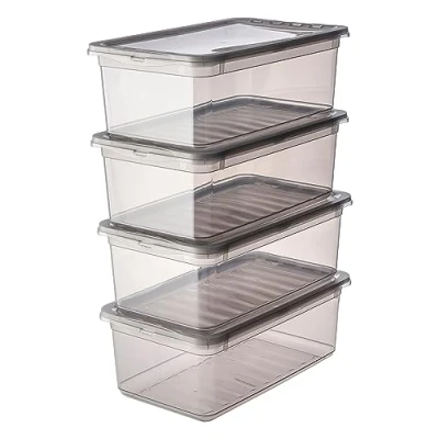 Abbildung von keeeper Aufbewahrungsboxen mit Air Control System, 4 teiliges Set, x 5,6 l, Bea, Transparent (Crystal Grey)