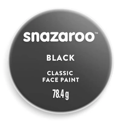 Abbildung von Snazaroo 1175111 Kinderschminke, hautfreundliche hypoallergene Gesichtschminke auf Wasserbasis, wasservermalbar, parabenfrei, 75ml Topf Schwarz