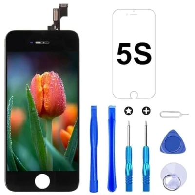 Abbildung von Brinonac Für iPhone 5s/SE 2016 Display LCD Touchscreen Kompletter Ersatz Bildschirm mit Reparaturset Werkzeug (Schwarz)