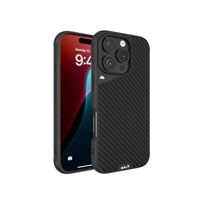 Abbildung von Mous Hülle für iPhone 16 Pro Max MagSafe Kompatibel Case Limitless 6.0 Carbonfaser Stoßfeste Handyhülle