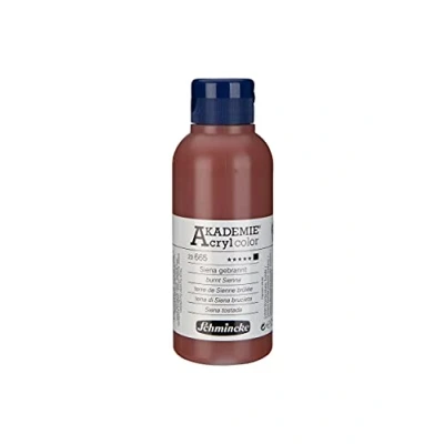 Abbildung von Schmincke AKADEMIE Acryl color, Siena gebrannt 250 ml, 23665027, feine Künstler Acrylfarbe, brillant, hoch lichtecht und kadmiumfrei, für Acrylmalerei, Mixed Media