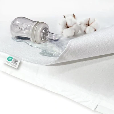 Abbildung von MAKIAN wasserdichte Betteinlage Matratzenauflage 40x90 cm Molton Matratzenschoner aus Baumwolle Oeko TEX® Standard 100 geprüft, wasserdicht &amp; hygienisch Kochfest trocknergeeignet