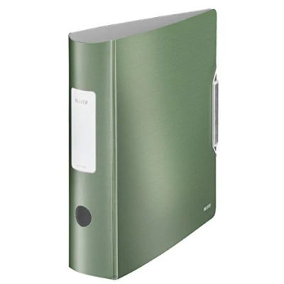 Abbildung von Leitz Qualitäts Ordner 180 Active Style, A4, Seladon Grün, Abgerundeter Rücken mit 8,2 cm Rückenbreite, Gummibandverschluss, Leichtes Polyfoam, 11080053