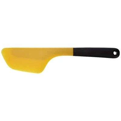 Abbildung von OXO Good Grips Flip and Fold Omelettwender spülmaschinenfester Pfannenheber mit Silikonkopf gelb, für Omeletts und Quesadillas