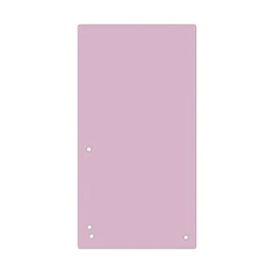Abbildung von DONAU 100er Pack Trennstreifen/Farbe: Rosa / 1/3 A4 aus 190 g/m² Recycling Karton/ 4 fach Lochung/ 23,5 x 10,5 cm/Gelocht/Trennblätter Ordner Register Trennlaschen/Made in EU