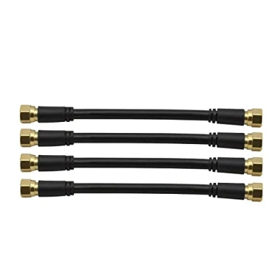 Abbildung von Satix Koaxialkabel Patchkabel mit F Stecker 15 cm (4 Stück) schwarz