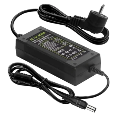 Abbildung von HOUHUI 12V 6A Netzteil Adapter, AC 100 240V bis DC 12 Volt 6 Amp 72W Stromversorgung für LED Streifen, TVs DVD LCD Monitor Funkgerät Kamera Euro Stecker 5,5 * 2,5/2,1mm