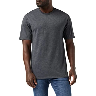 Abbildung von Trigema Herren T Shirt aus Baumwolle 637202, Grau melange, XL