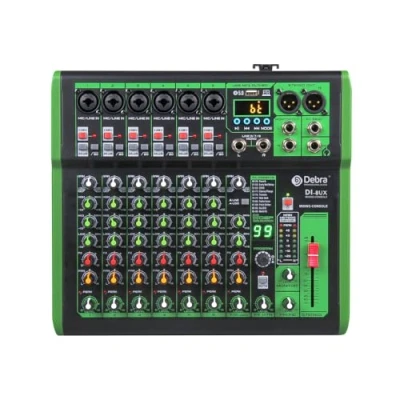 Abbildung von D Debra DI 8UX Serie Professioneller Mixer Audio mit 99 DSP Digitaleffekten USB MP3 Eingang 48V Professionelle Phantomspeisung Mikrofon Preamps für DJ Konsole Aufnahmestudio (DI 8UX)