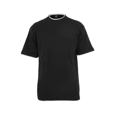 Abbildung von Urban Classics Tshirt basic, Herren, Größe: 3XL, Black,white