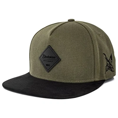 Abbildung von Blackskies® Port Louis Snapback Cap Unisex Baseball Mütze Kappe Wildleder Suede Oliv Grün Schwarz Herren Damen Basecap Männer Frauen Streetwear Outdoor Sommer Freizeit