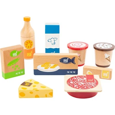 Abbildung von small foot Gefrier und Kühlwaren Set &quot;fresh&quot; aus Holz, für Kaufladen Kinderküche, 9 teilig, ab 3 Jahren, 11441