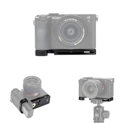 Abbildung von JJC A7CII Kamera Handgriff mit Verdecktem AirTag Aufbewahrungsfach für Sony A7CR Kamera, Ersetzt GP X2 Griffverlängerung, Alpha 7CII ILCE 7CM2 Schnellwechselplatte L Bracket Halter