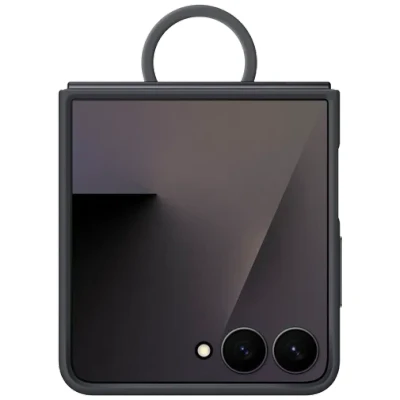 Abbildung von Samsung Silikon Back Cover mit Ring Schwarz Galaxy Z Flip 7