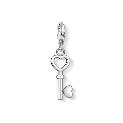 Abbildung von Thomas Sabo Damen Charm Anhänger Schlüssel Herz Club 925 Sterling Silber 0888 001 12