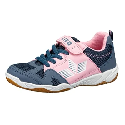 Abbildung von Lico Unisex Kinder Sport Vs Hallenturnschuhe, Grau Rosa, 34 EU