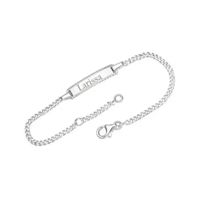 Abbildung von Armkettchen in Silber mit Gravur Armbänder