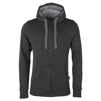 Abbildung von HRM Herren Jas M Kapuzenpullover, Dunkelgrau, L