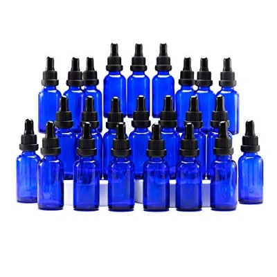 Abbildung von YIZHAO Pipettenflasche 30ml Blau, Apothekerflasche mit [Dropper Pipette Glas], Tinktur Flaschen für Ätherische Öl,Parfümöle,Aromatherapie,Düfte,Flüssigkeit 24Pcs