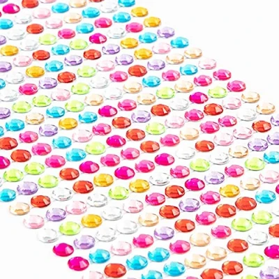 Abbildung von Movoja Bunte Strasssteine runde Glitzersteine 504 Stück 6 mm selbstklebend zum Verzieren und Basteln Schmucksteine aufkleben Steinchen Dekosteine Bastelsteine Bunt