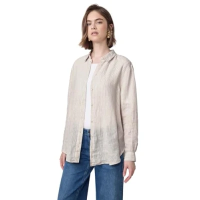 Abbildung von Street One Studio Gestreifte Hemdbluse, Damen, Größe: 34, Beige
