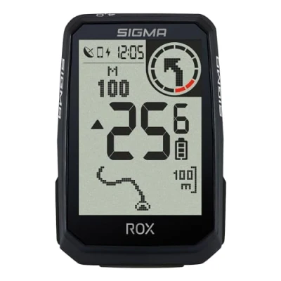 Abbildung von SIGMA GPS Fahrradcomputer ROX 4.0 Endurance 40h Akkulaufzeit, 30 Funktionen, Re Routing &amp; E Bike Kompatibilität ANT+&amp;BLE Werkzeuglose Montage&amp;USB C Kabellos IPX7 geschützt