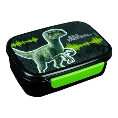Abbildung von Scooli Jurassic World Brotzeitdose Mit herausnehmbarem Einsatz Kindergarten Brotdose Sandwichbox Schule aus Kunststoff BPA frei