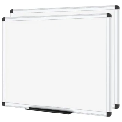 Abbildung von VIZ PRO Whiteboard mit Alurahmen, magnetisch 2er Pack 120 x 90 cm