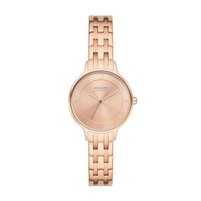 Abbildung von Skagen Anita Lille Watch Uhr Rose goldcoloured, Damen, Größe: One Size, gold coloured