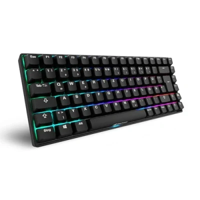 Abbildung von Sharkoon Skiller SGK50 S3 PBT Schwarz, RGB Gaming Keyboard, Gateron G PRO 3.0 Yellow, 75% Layout