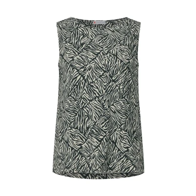 Abbildung von Street One Gemustertes Basic Top, Damen, Größe: 42, Grün