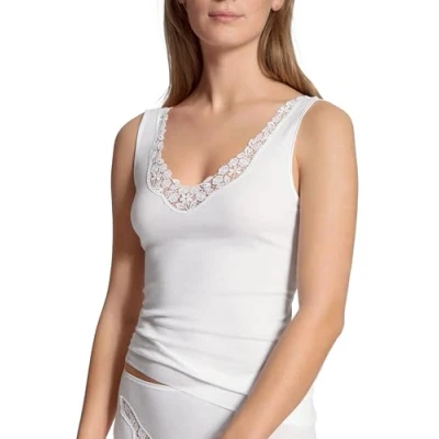 Abbildung von Calida TANKTOP, Vneck Unterhemd/shirt, Damen, Größe: Small, White