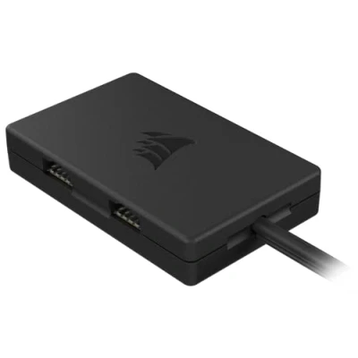 Abbildung von Corsair Interner 4 Port Hub 4X USB 2.0 Anschlüsse 9 polig Einfache Anbringung per Magnet Kompatibel mit meisten Intel und AMD Motherboards Schwarz