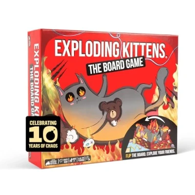 Abbildung von Exploding Kittens: The Board Game Action Packed Party to Celebrate 10th Birthday 2 6 Players Aged 7+ Great for Adults, Teens, Collectors, Kids